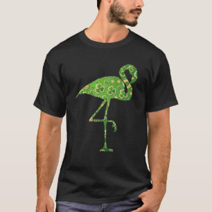 Camiseta Leprechaun Flamingo Shamrock Irish Flamingo Pat