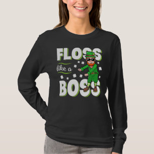 Camiseta Leprechaun Floss Como Um Boys De Dia de São Patríc