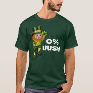 Camiseta Leprechaun gold 0% Irish engraçado St Patty's