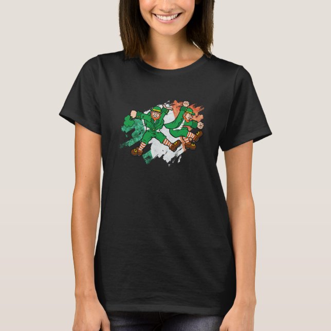 Camiseta Leprechaun Griddy Dance St Patrick's Day Boys Girl (Frente)