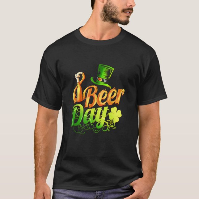 Camiseta Leprechaun Hat Beer Day On St Patricks Day (Frente)