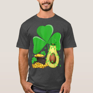 Camiseta Leprechaun Hat Shamrock Leaf Avocado Rua