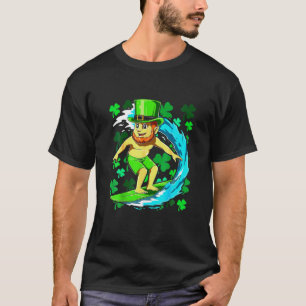 Camiseta Leprechaun Hawaii - Dia de São Patrício de Surfe