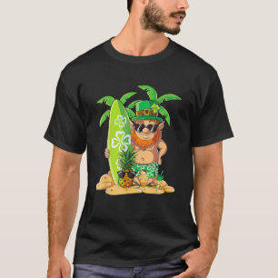 Camiseta Leprechaun Hawaii - Dia de São Patrício de Surfe