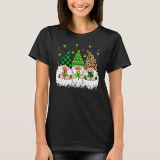Camiseta Leprechaun Irish Gnomos Leopardo Xadrez St Patrick