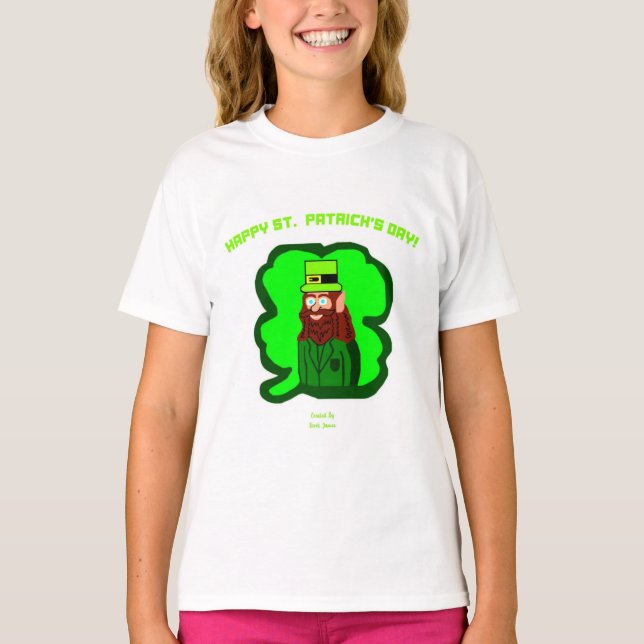Camiseta Leprechaun Magic Girls White Basic T Shirt (Frente)