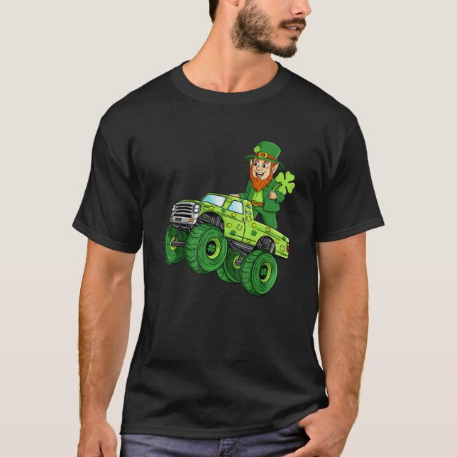 Camiseta Leprechaun Monster Truck Lucky Boys Rua Patrão (Frente)
