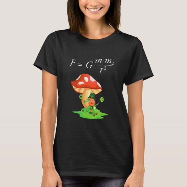 Camiseta Leprechaun Newton's Gravity physics teachers & Stu (Frente)