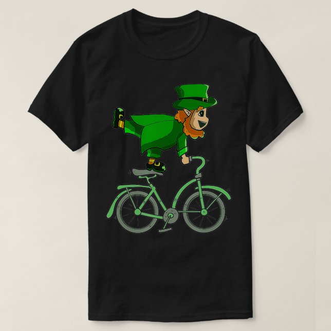 Camiseta Leprechaun no ciclismo de Dia de São Patrício de b (Frente do Design)