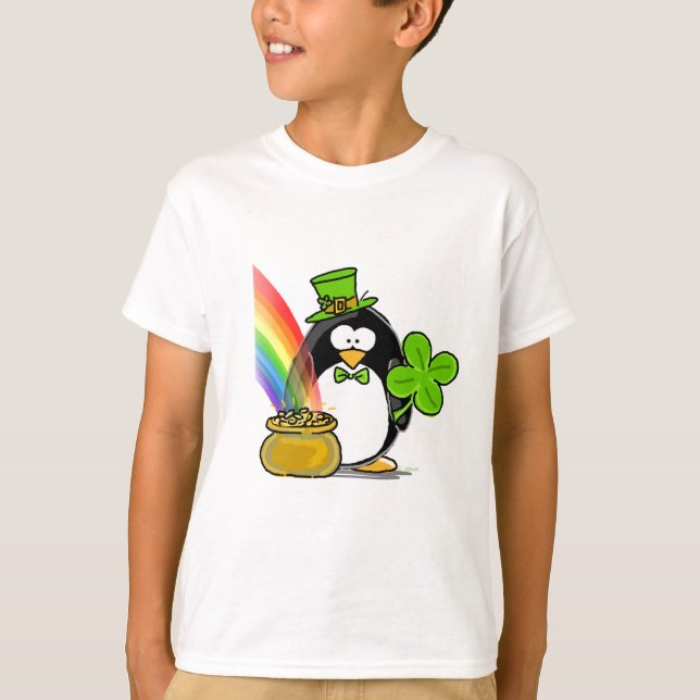 Camiseta Leprechaun Penguin (Frente)