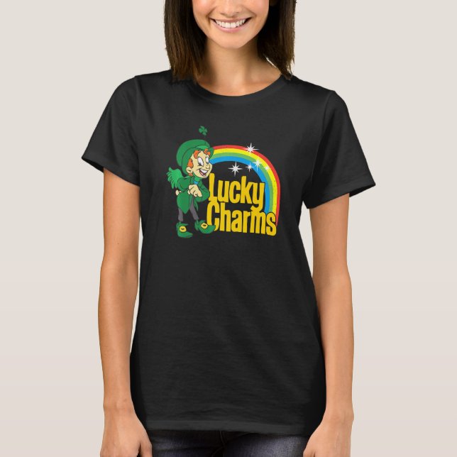 Camiseta Leprechaun Rainbow Luck Character Retro St Patrick (Frente)