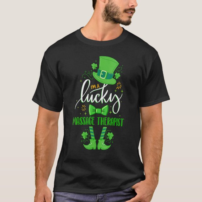 Camiseta Leprechaun sou uma Rua Terapista de Massagem Sortu (Frente)