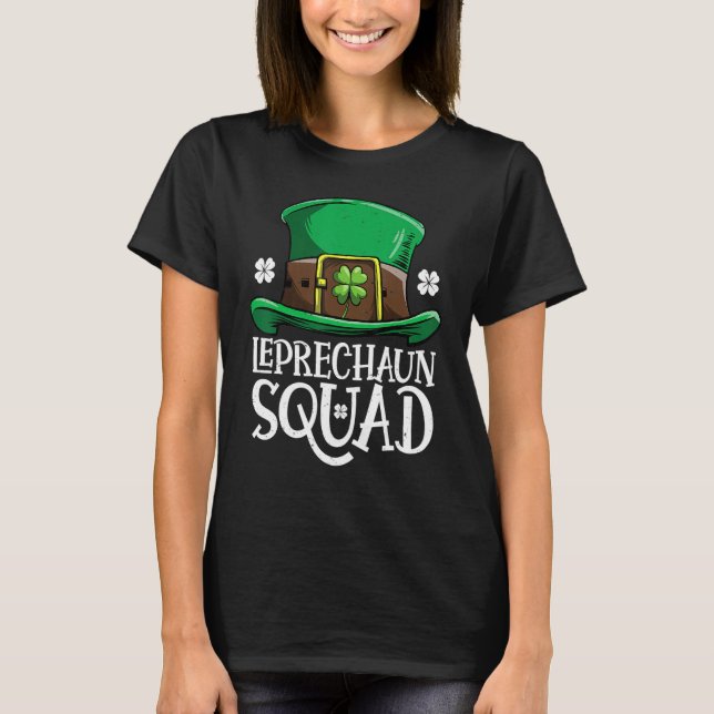 Camiseta Leprechaun Squad St Patricks Day Boys Kids Men Cos (Frente)