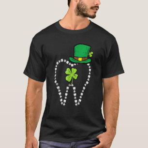 Camiseta Leprechaun Tooth Shamrock Rua Patrick Day Dentist 