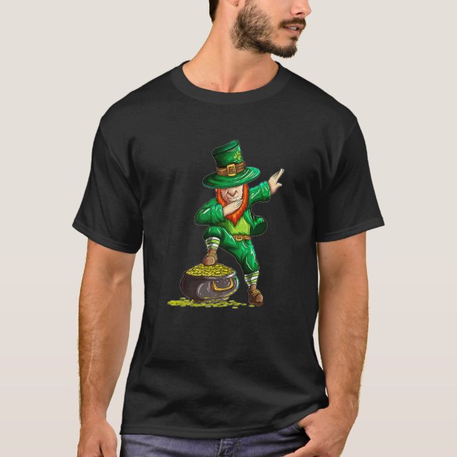 Camiseta Leprechaun Torna O Dab Dabbing Dourado St Patricks (Frente)