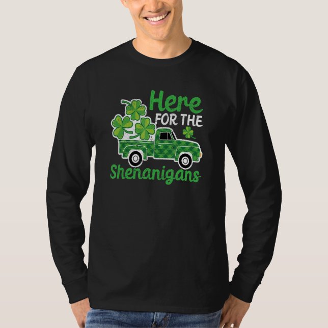 Camiseta Leprechaun Truck St Patricks Day Here For The Shen (Frente)