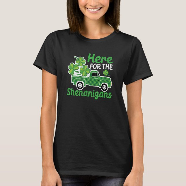 Camiseta Leprechaun Truck St Patricks Day Here For The Shen (Frente)