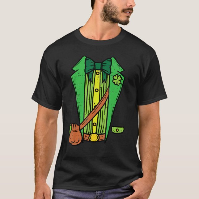 Camiseta Leprechaun Tuxedo Costume Engraçado Rua Patrick Da (Frente)