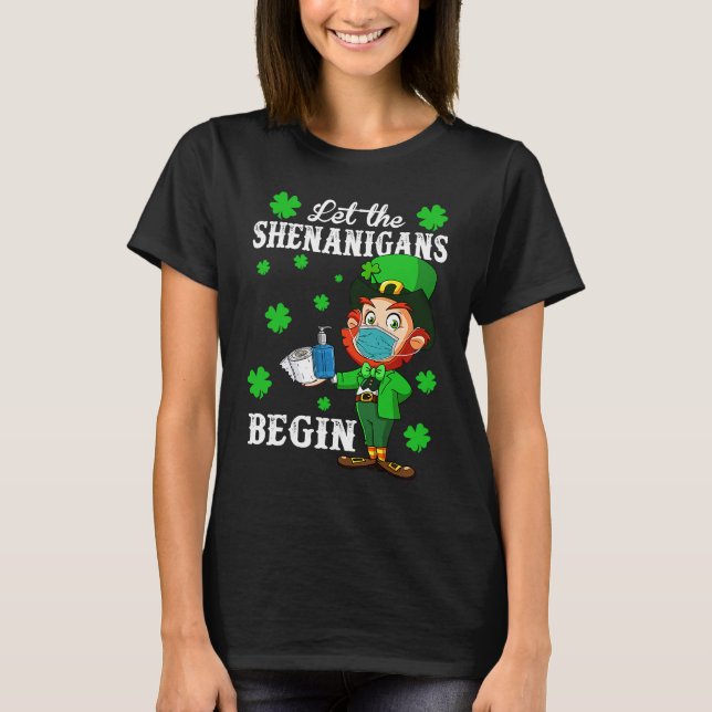 Camiseta Leprechaun Vestindo o Dia de São Patrício verde da (Frente)