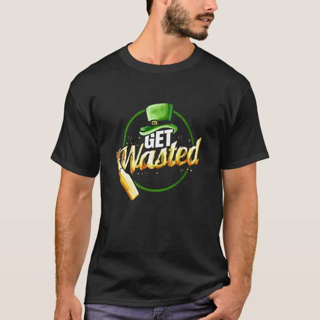 Camiseta Leprechauns Hat Get Wasted With Beer On St Patrick (Frente)