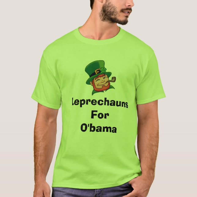 Camiseta LeprechaunsForO'bama (Frente)