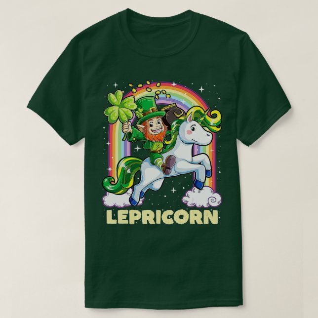 Camiseta Lepricorn Leprechaun Anidorn St Patricks Da (Frente do Design)