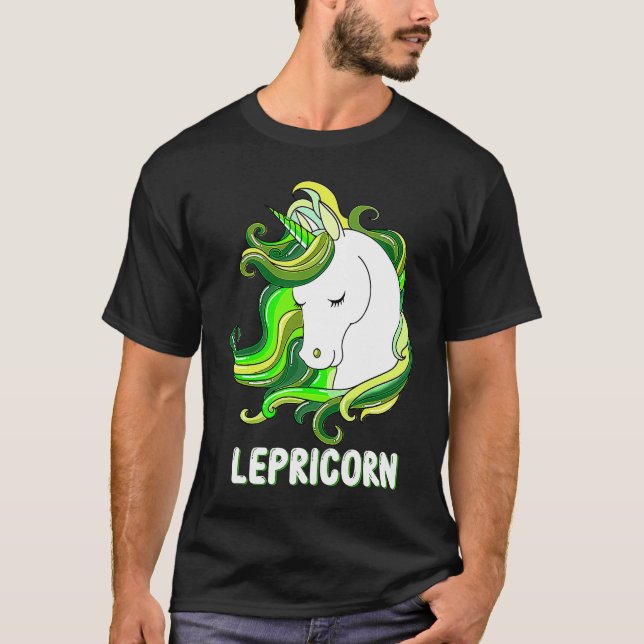 Camiseta Lepricorn Leprechaun Unicorn  St Patricks Day Kids (Frente)