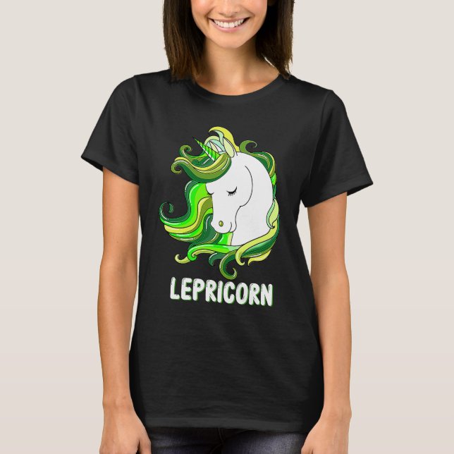 Camiseta Lepricorn Leprechaun Unicorn  St Patricks Day Kids (Frente)