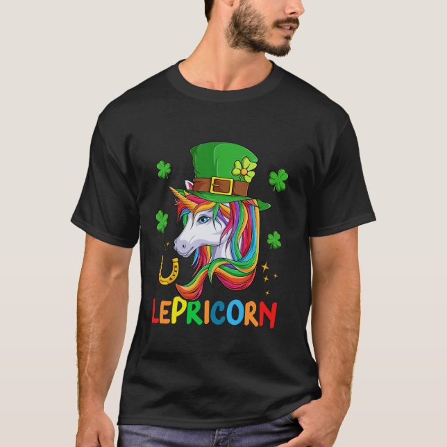Camiseta Lepricorn Rua Patrick Day Shamrock Leaf Leprechau (Frente)