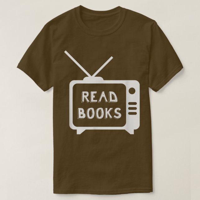 Camiseta Ler Design de Leitura do Livro de Livros (Frente do Design)