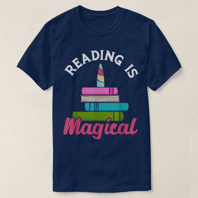 Camiseta Ler É Bibliotecário De Livro Magnético (Frente do Design)