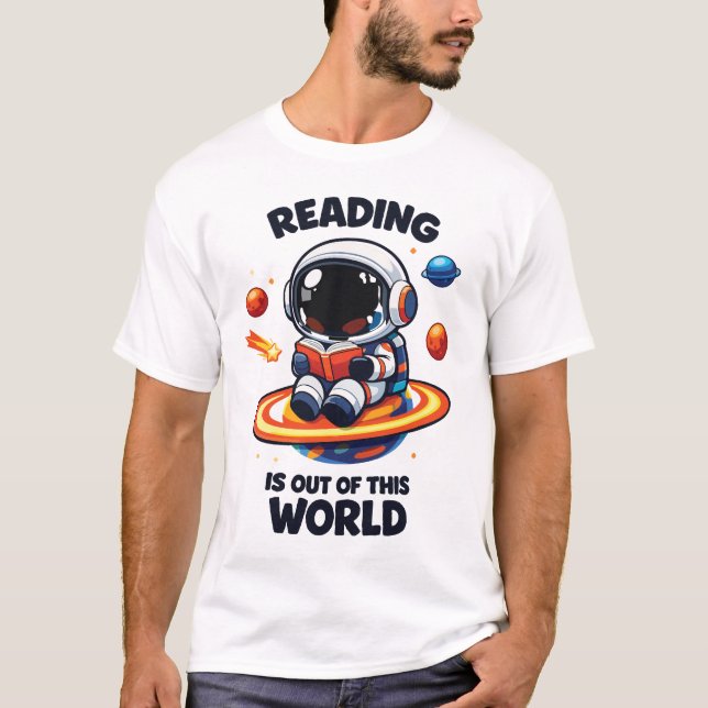 Camiseta Ler é fora deste mundo (Frente)