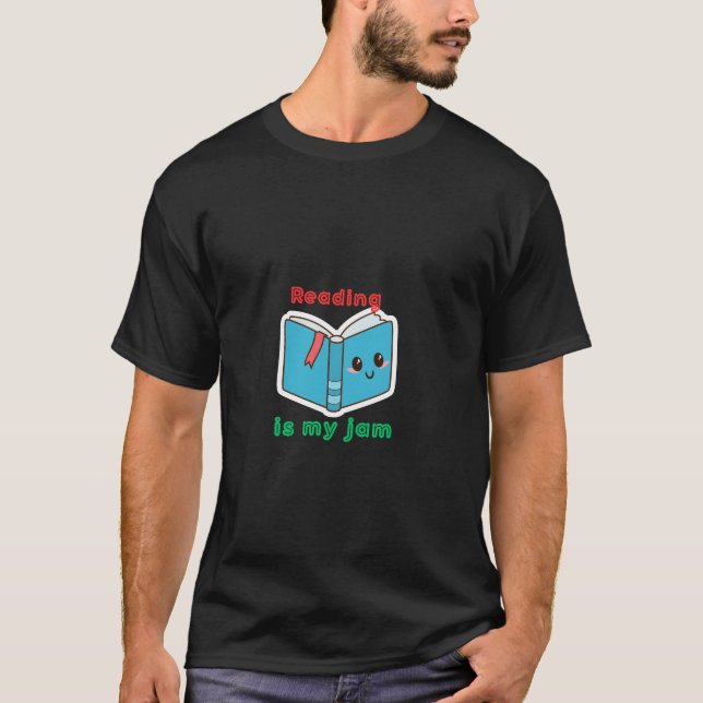 Camiseta Ler é meu emperramento - Design do livro bonito (Frente)
