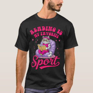 Camiseta Ler É Meu Livro Favorito Srt Gato Divertido Amante