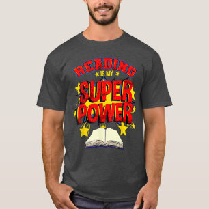 Camiseta Ler É Meu Superpoder Garoto de Quadrinhos
