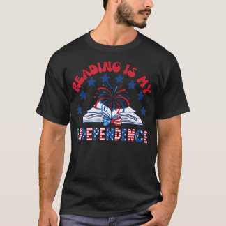 Camiseta Ler É Minha Independência Patriótico 4 De Julho