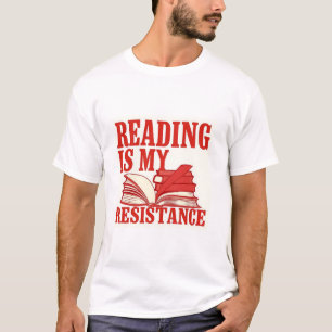 Camiseta Ler É Minha Resistência Gráfico de Amante de Liv