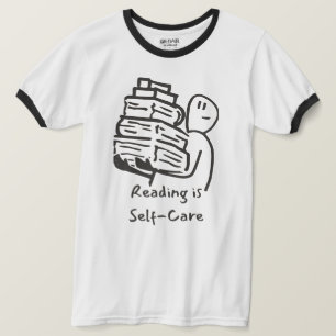 Camiseta Ler É O Livro De Autoatendimento Lover Ringer Tee