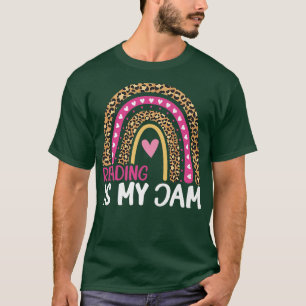 Camiseta Ler É O Meu Jam Leopard Rainbow