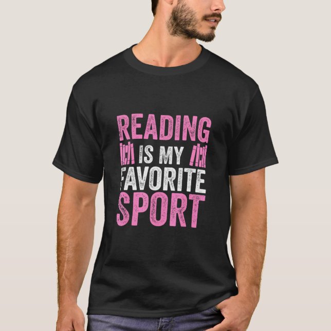 Camiseta Ler É O Meu Livro De Esportes Favorito (Frente)