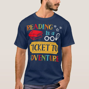 Camiseta Ler É Um Bilhete Para A Biblioteca Do Livro De Ave