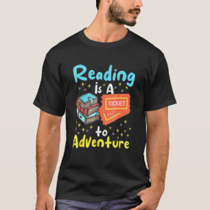 Camiseta Ler É Um Bilhete Para Aventurar Bibliotecários