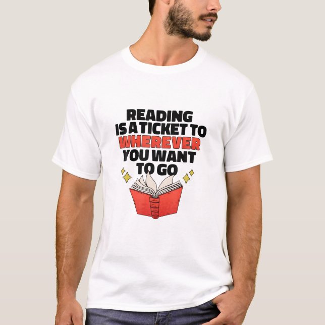 Camiseta Ler É Um Bilhete Para Onde Quer Que Vá Engraçado L (Frente)