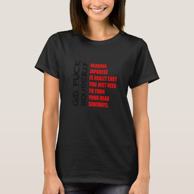 Camiseta Ler Japonês É Muito Fácil (Frente)
