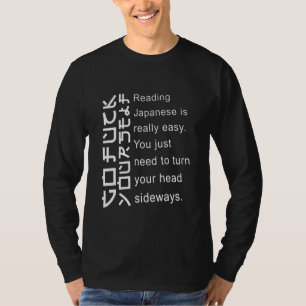 Camiseta Ler Japonês É Realmente Fácil Virar Sua Cabeça Sid