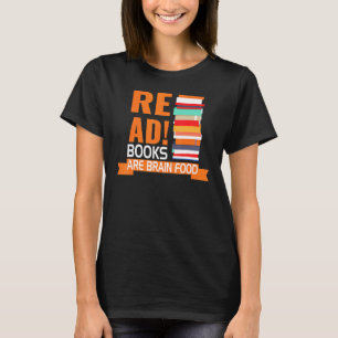 Camiseta Ler livros é comida cerebral