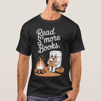 Camiseta Ler Mais Livros Acampando ao Ar Livre Leitura da F