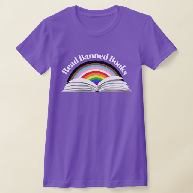 Camiseta Ler Orgulho de Progresso de Livros Banidos (Postura )