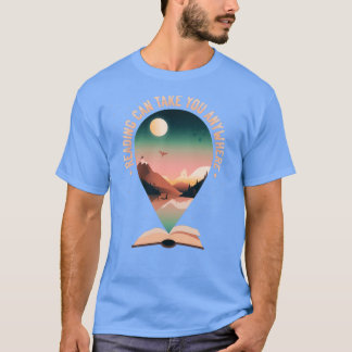Camiseta Ler pode levá-lo a qualquer lugar para o amante de