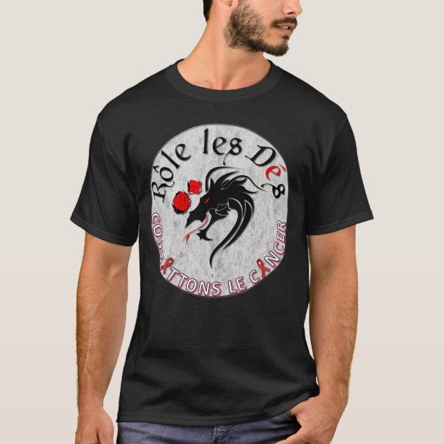 Camiseta Les Dés Combattons le Cancer de Chandail Rôle (Frente)